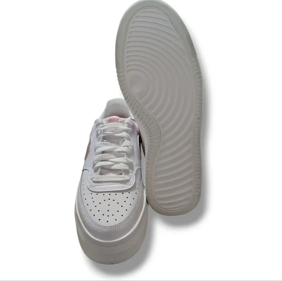 NEW Nike Court Vision Alta Women's Shoes In White/Sail/Red Stardust Size 10 - Picture 9 of 15